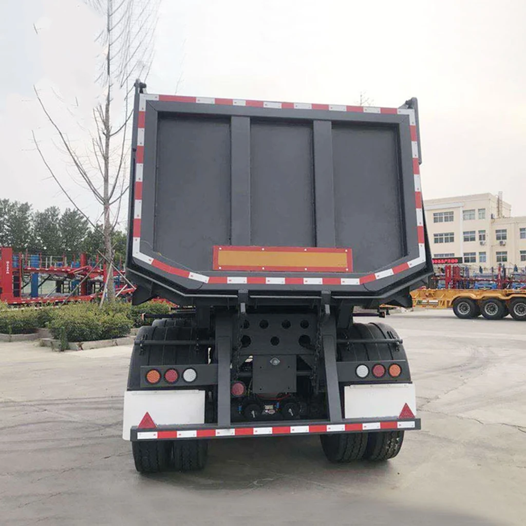 INDON Dump Semi Trailer Heavy Duty Used Or New Customized 5 Axles Hydraulic U Shape Hing Rear Dump Semi Trailer Truck For Sale