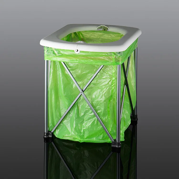 Hot selling Multi-function Sturdy and durable folding toilet Folding storage Portable storage bag trash can toilet seat outdoor