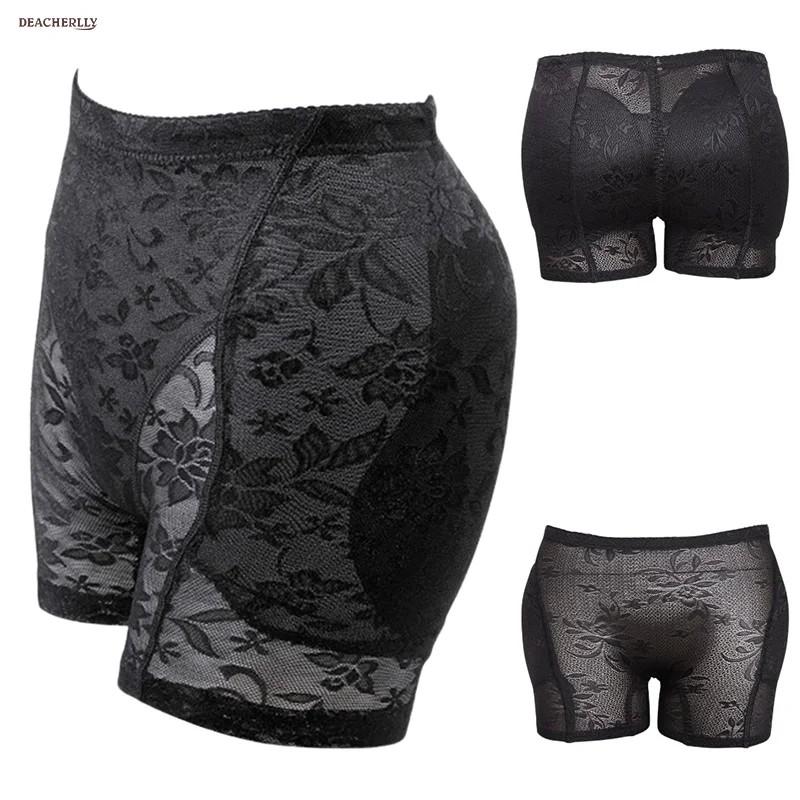 Butt Lifter Shaping Culotte Sexy Hip Amovible Pad Sheath Knickers Floral Lace Mesh Rembourrage Fesses Invisible Panty