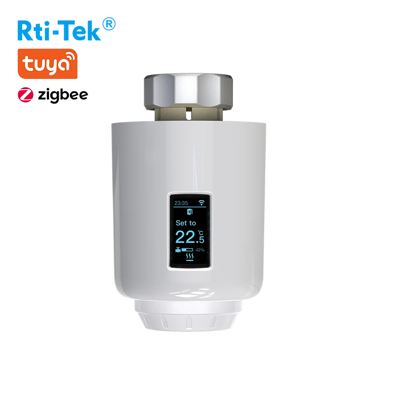 Ultra-low Power  OLED  Screen ZigBee Tuya Weekly Programming Smart Thermostatic Radiator Valve