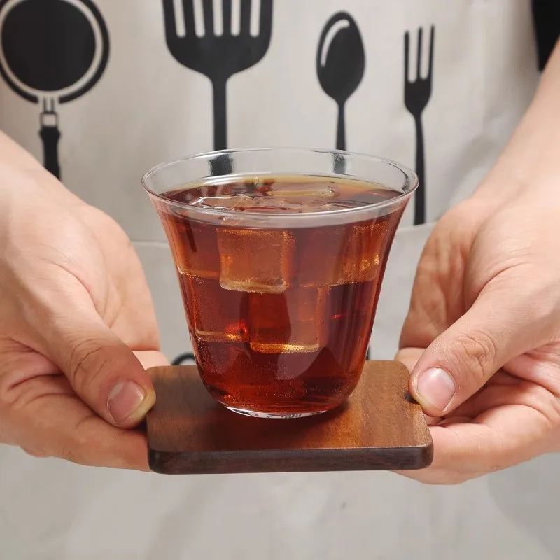 Acacia Beech Thermal Insulation Mat Teacup Mat Mark Mat Solid Wood Coaster Can Be Customized Logo Round Wood Cup Sustainable