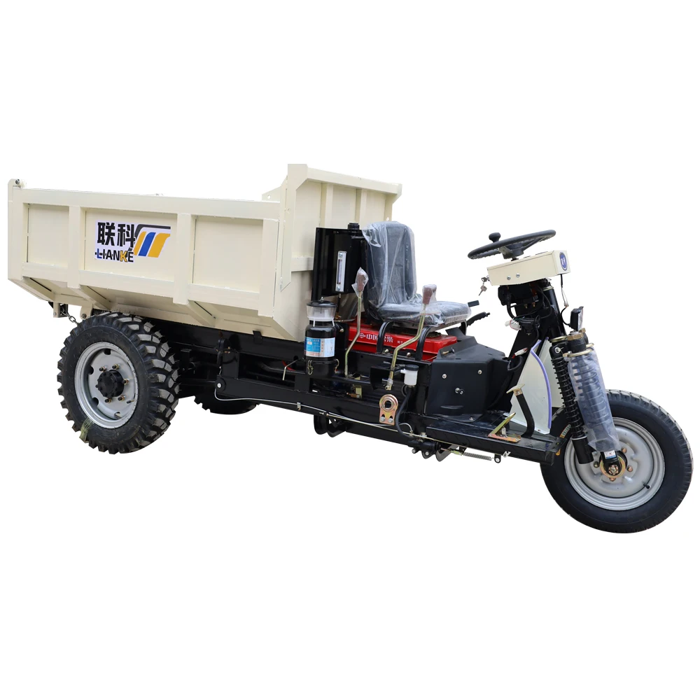 LK270D diesel dumper with cargo, 3 wheel mini diesel tricycles with big loading ,golden prince dumper truck
