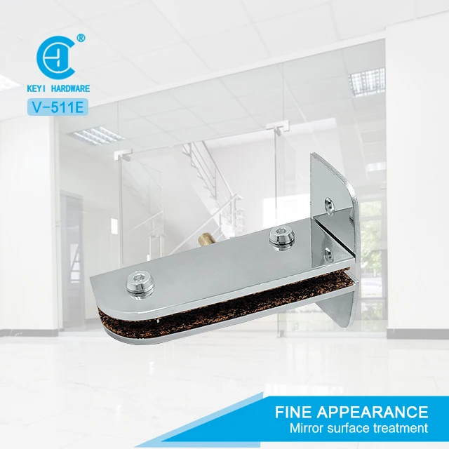 Квадратный зажим из цинкового сплава для двери Безрамного закаленного стекла KEYI в Южной