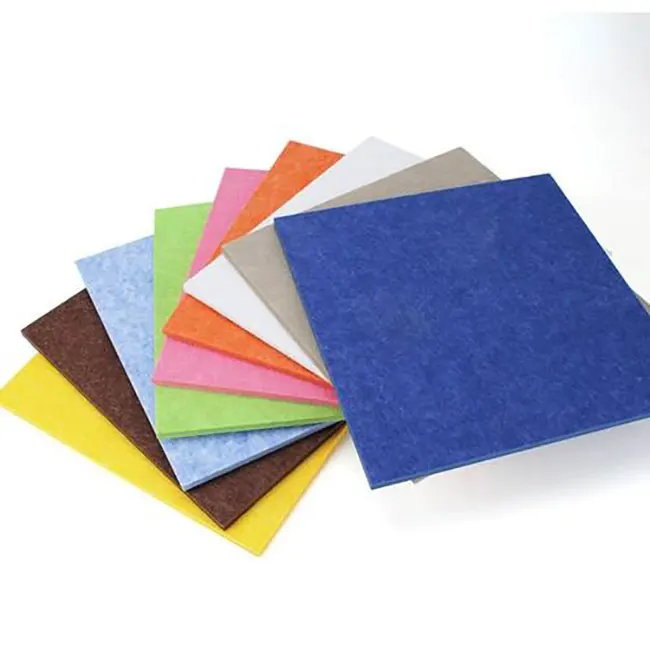 9mm 12mm Eco High Density Polyester Fiber Acoustic Panel PET Felt Sound Absorbing Ceiling Acoustic Panels