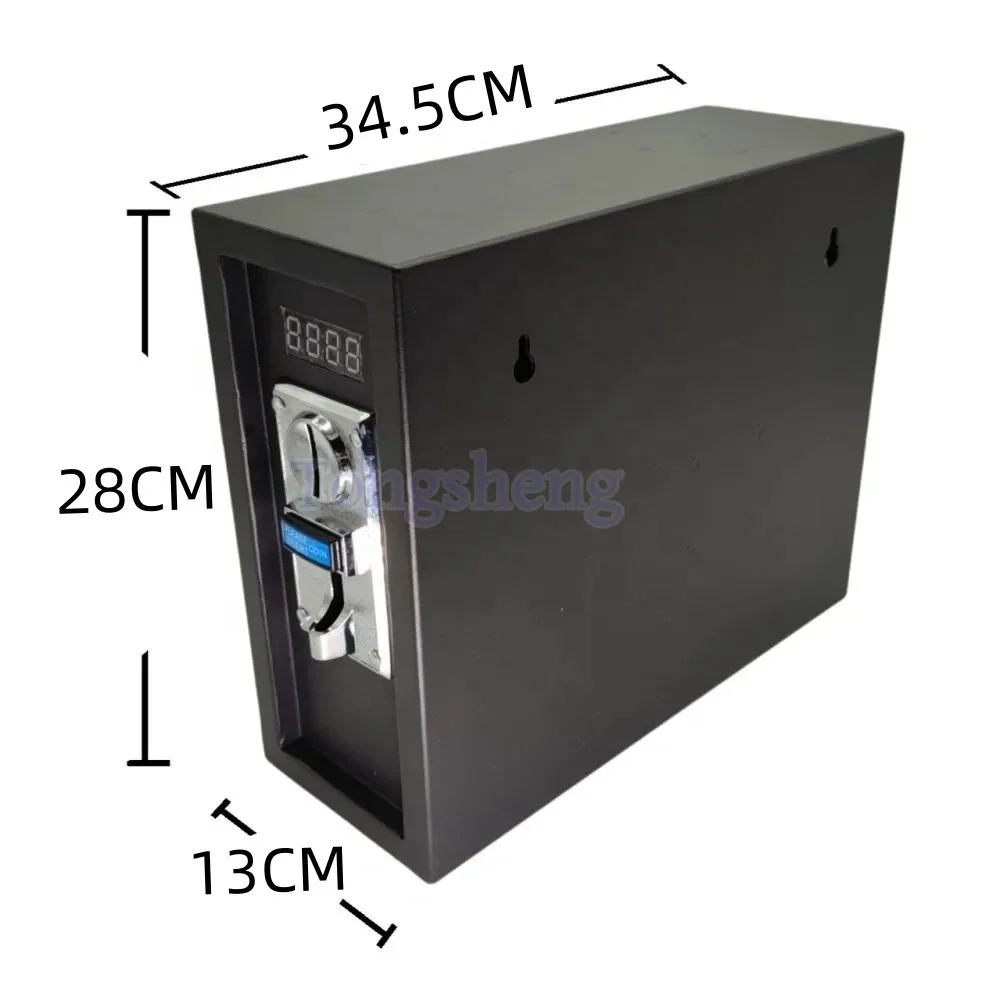 High Quality Coin Operated timer Control Box with multi coin acceptor for water vending  machine Black 220V time controller box