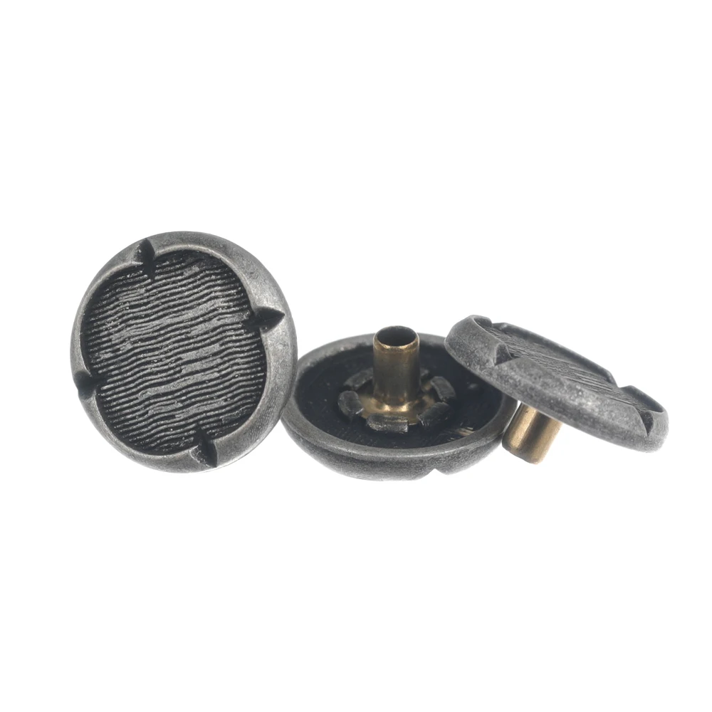 Button Top Quality Press Snap Button for Garment Factory Direct Supply Customize Engrave Logo Metal Plating Round Customer Size