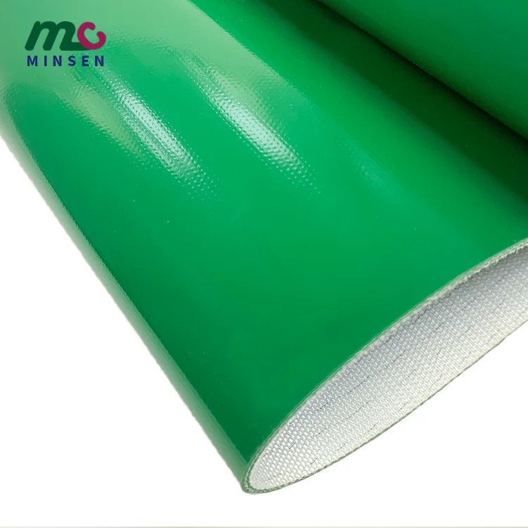 Green PVC 6mm  conveyor belt manufacturer for automatic packing