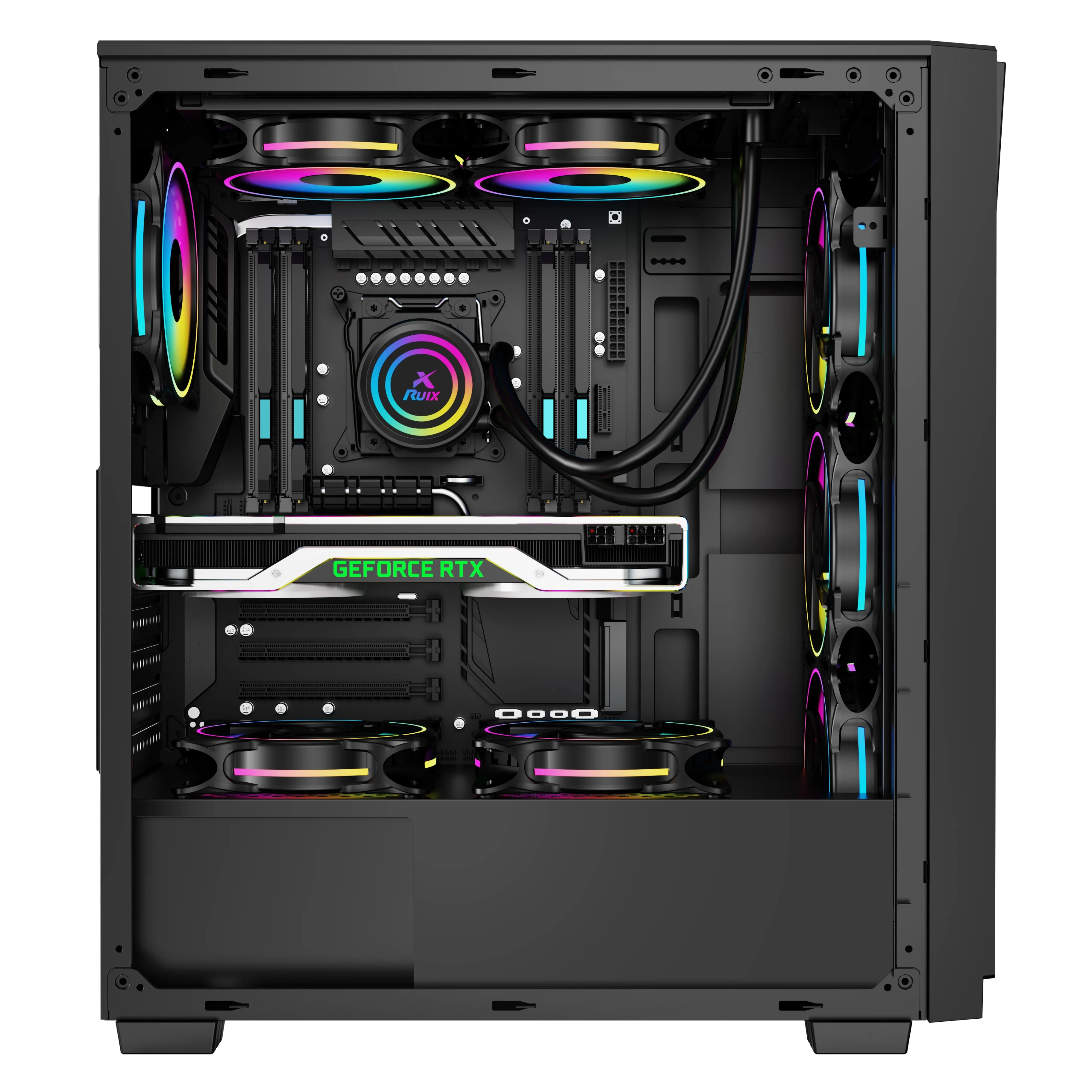 Игровые компьютерные Чехлы и башни из закаленного стекла с RGB-лентой ATX Gabinete для ПК