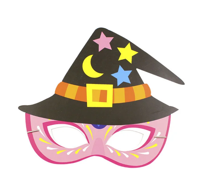 DIY cartoon Halloween mask handmade paper party masquerade mask for kids