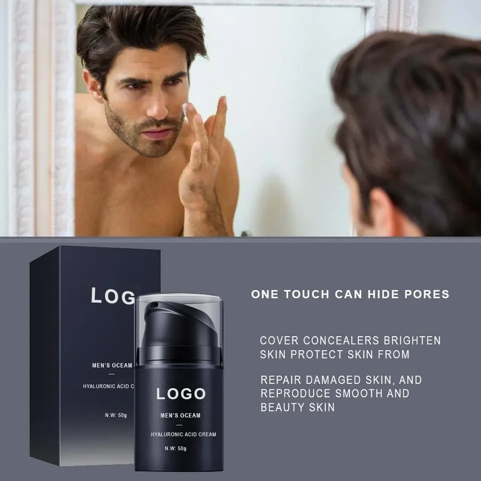 Natural Breathable Lightweight Daily Mens Face Moisturizer Makeup Cream Cosmetic Whitening Brightening Skin Face Cream Men