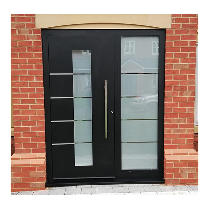 Hihaus new custom american luxury front aluminium entrance steel pivot door