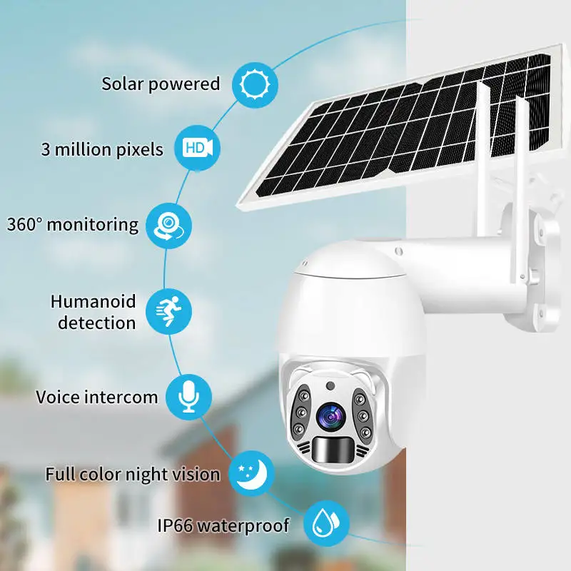 Hot Selling 1080P CCTV Camera Night Vision Remote Viewing Waterproof WIFI 4G Solar Monitoring