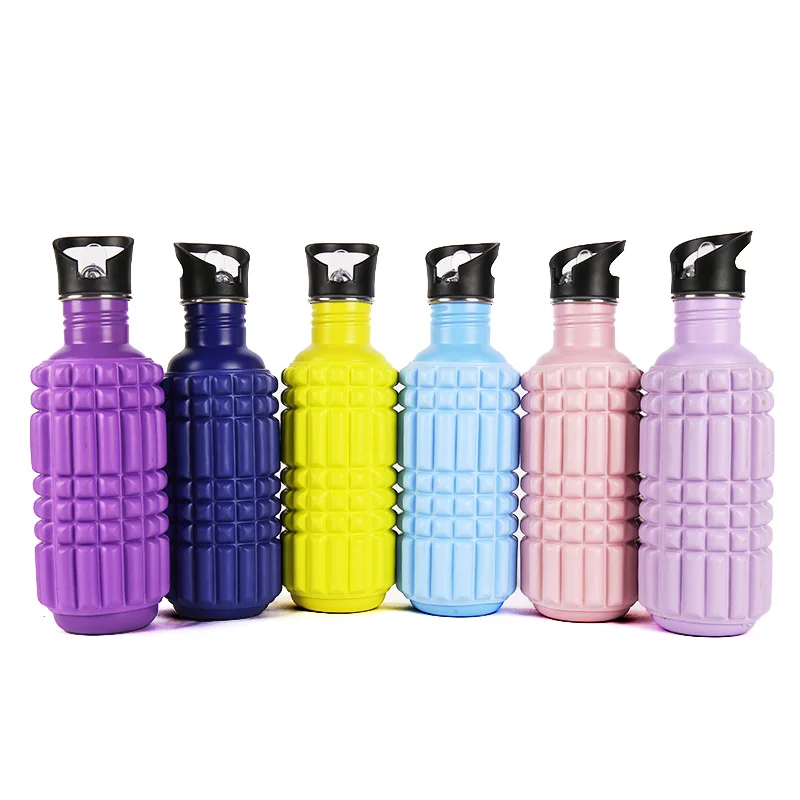 Aonfit New Product Creative Design Sport Water Bottle Foam Roller Pilates