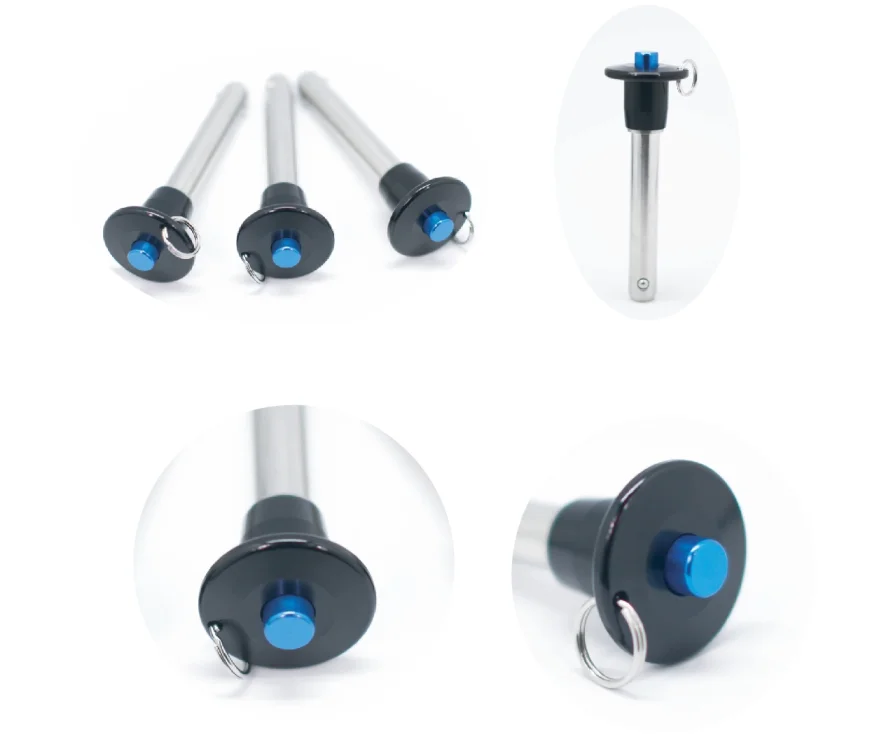 push button handle aircraft quick release ball lock pin auto lock