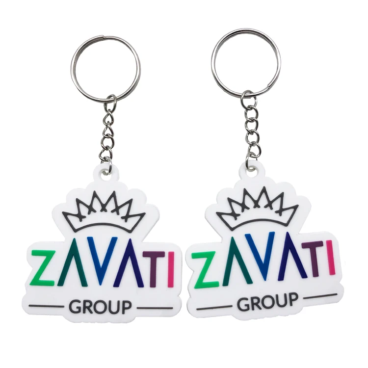 Customized 3D Soft PVC Keychains Logo Name Luxury Rubber Key Chain