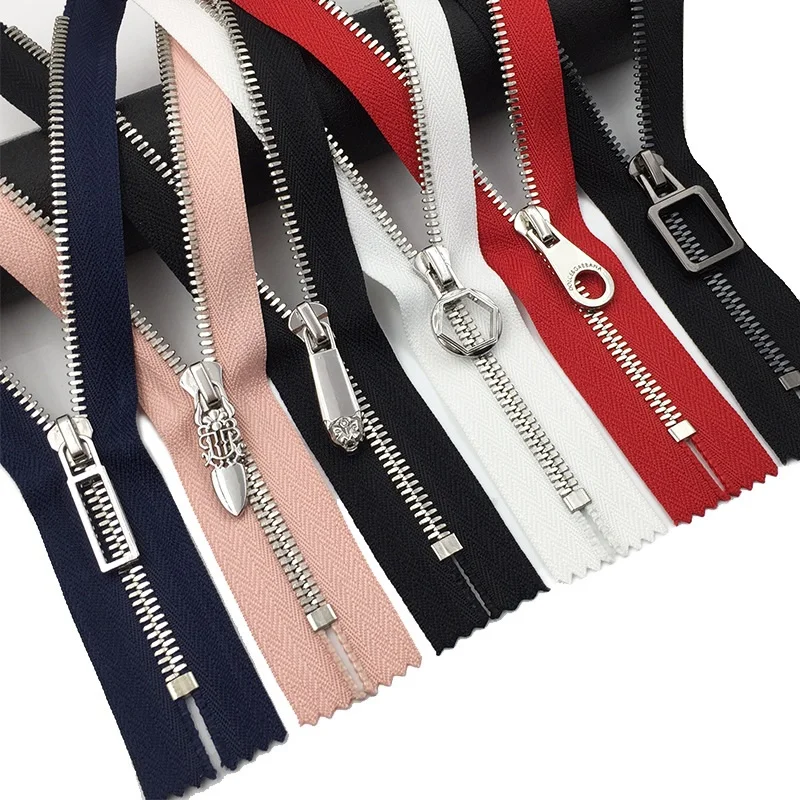 No. 5 zipper Corn teeth real copper zippered long clothes open tail zipper