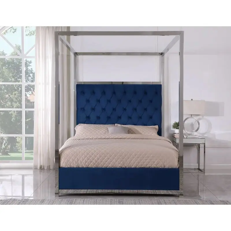 Romantic Luxury King Size Bed Frame Canopy Bed Frame Full Size Upholstered California King Bed