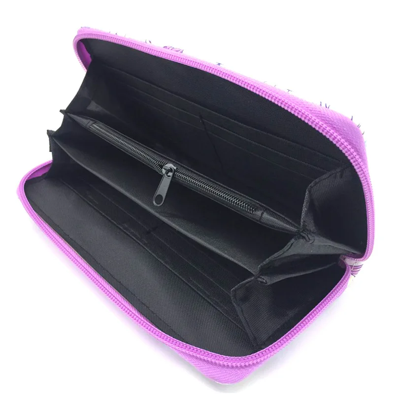 Custom design Printed Products print Sublimation Blanks Faux Leather Zipper Wallet For Men and Women