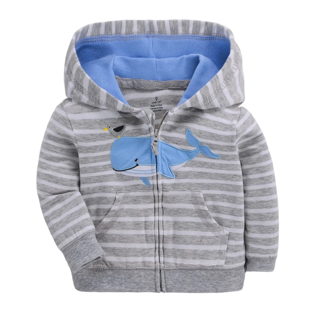 Baby boy jacket hooded with zipper cute jacket outwear