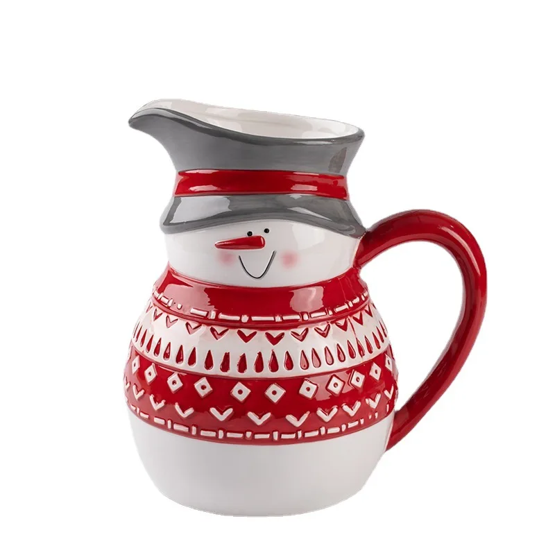 2022 New christmas cute snowman kettle handmade gift kettles