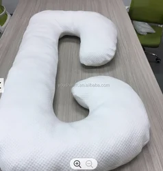 Pregnancy Pillow with Jersey Cover, C Shaped Full Body Pillow Back Support Cushion with100%cotton