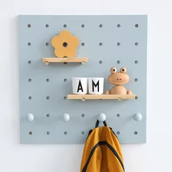 Nordic  Wall Shelf Rack Wholesale  Moranti color Wooden Pegboard