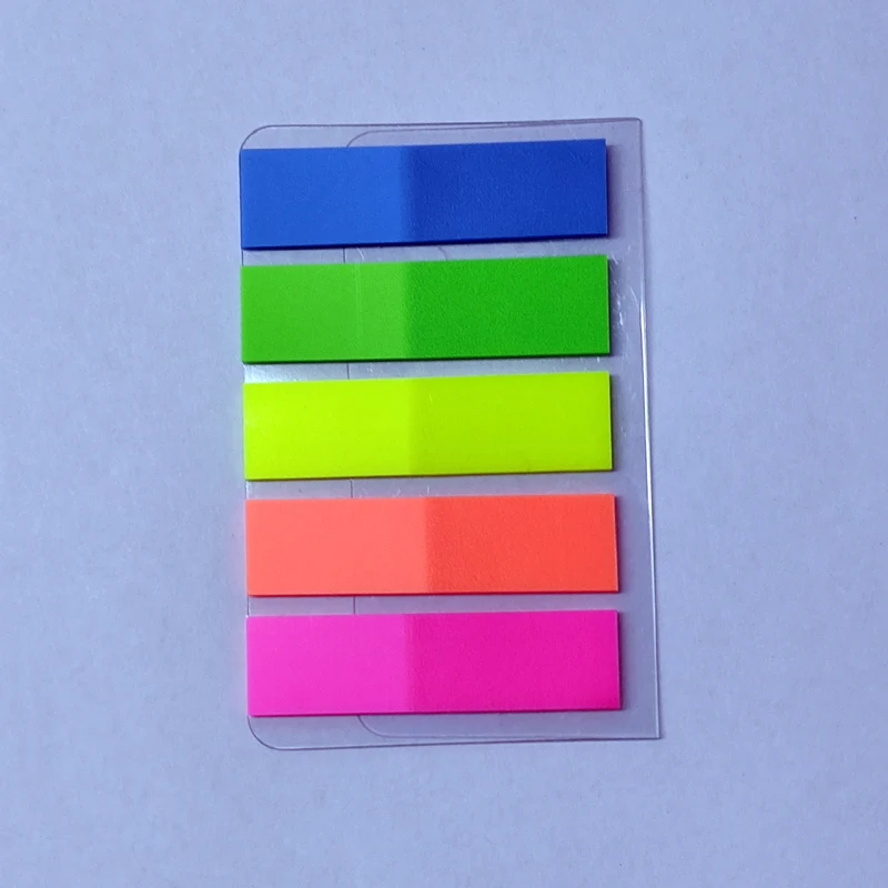Page Markers Colored Index Tabs Flags Assorted Fluorescent Bright Color Book Markers Sticky Notes PET  Memo have