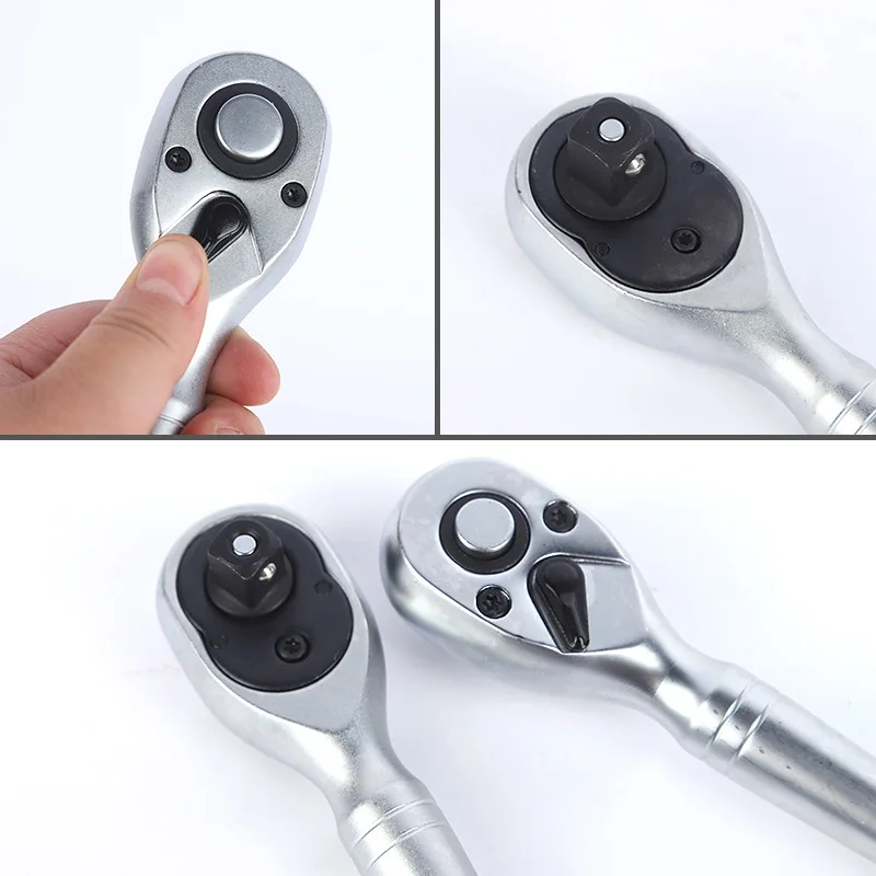 Mini Ratchet Wrench With Short Handle 1/4' 3/8' 1/2' Drive Head 72-Tooth Quick-Release Portable Spanner
