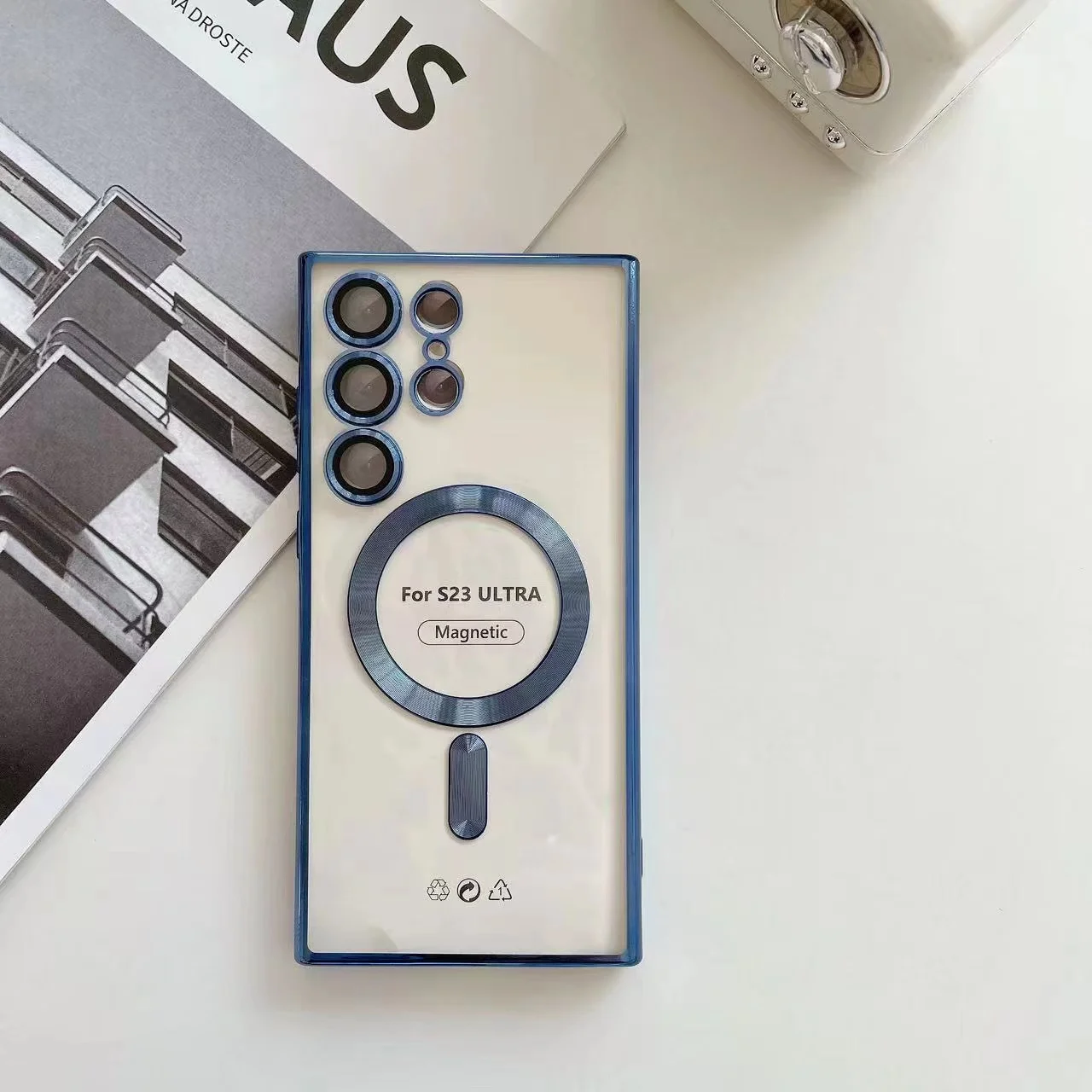 For S23Ultra S23Plus 2023 NEW Luxury For Magesafe Magnetic Charging Case for iPhone14 13 12 11 Pro Plating Shockproof Soft Cover