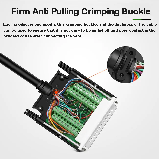 Connector DB37 D-SUB Female Jack 37 Pin Port Terminal Breakout With Shell 2 Row Solder-Free DB37 Male Adapter