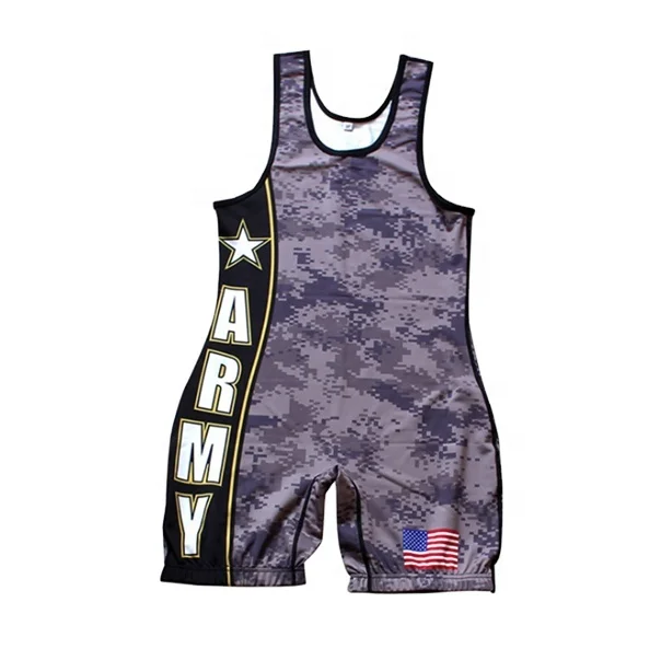 Custom Design Powerlifting Singlet Sublimated Mens Weight Lifting Uniform Seamless Stitching Wrestling Singlet