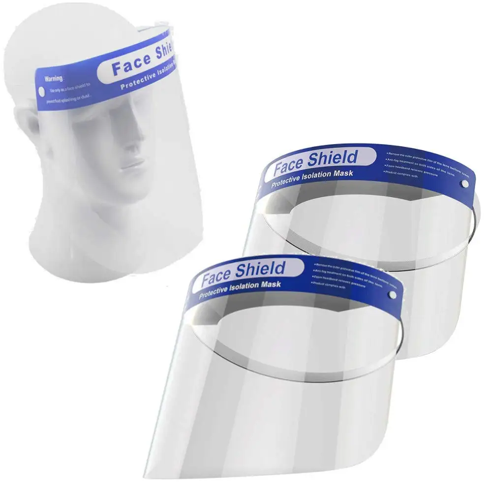 In stock Disposable FaceShields Anti Fog PET  FaceShields Disposable  Full Face Shield