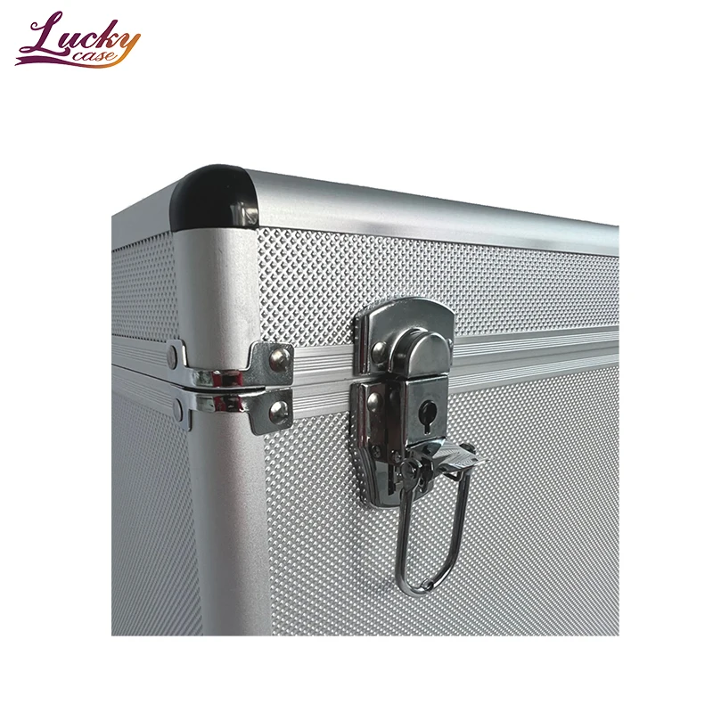 Newest Style Aluminum Records Case Classic Album Vinyl Case for Vinyl Records Durable Aluminum Carrying Case
