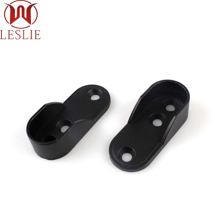 Factory price closet tube holder wardrobe hardware hanging clothes Oval Closet Rod End Supports
