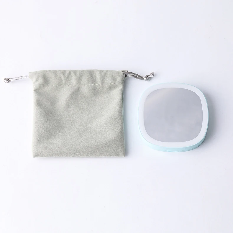 Personalised Sublimation Mini Plastic Compact Portable Led Small Makeup square pocket mirror