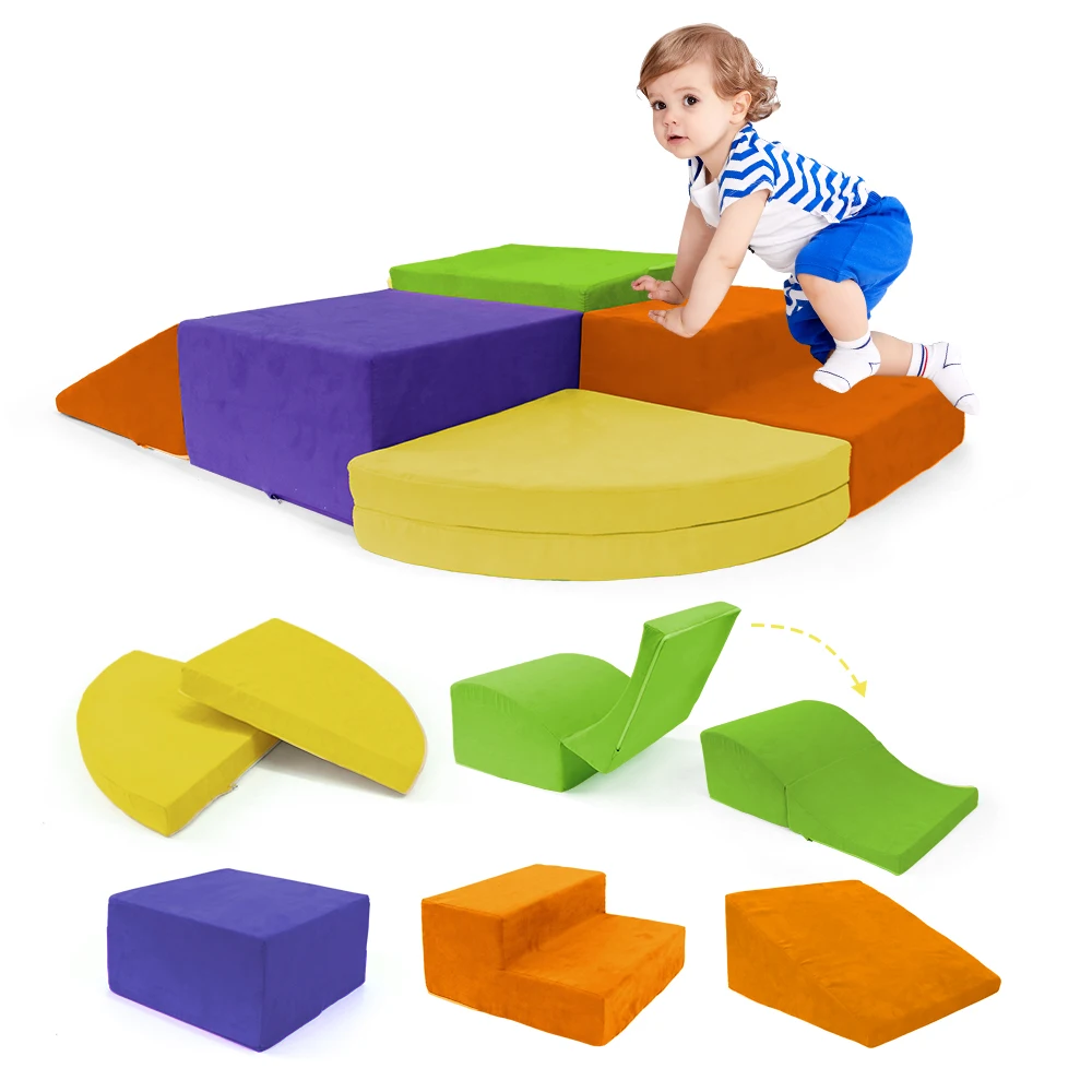 High Quality Colored Soft Play Equipment for Kids Baby Sofa Climbing Foam Cars Rockers Dining Living Room Foam Blocks
