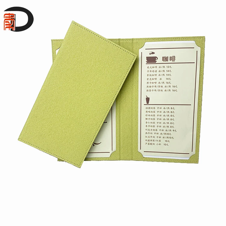 Texture and fashion restaurant menu book clip can be removed and replaced at any time