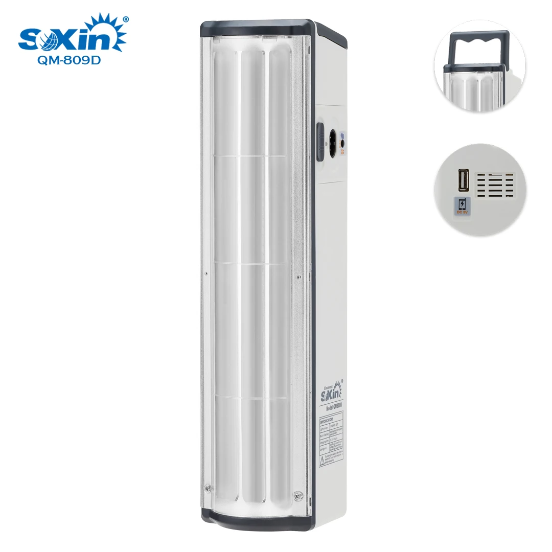 Portable rechargeable solar  LED emergency lights with USB power bank