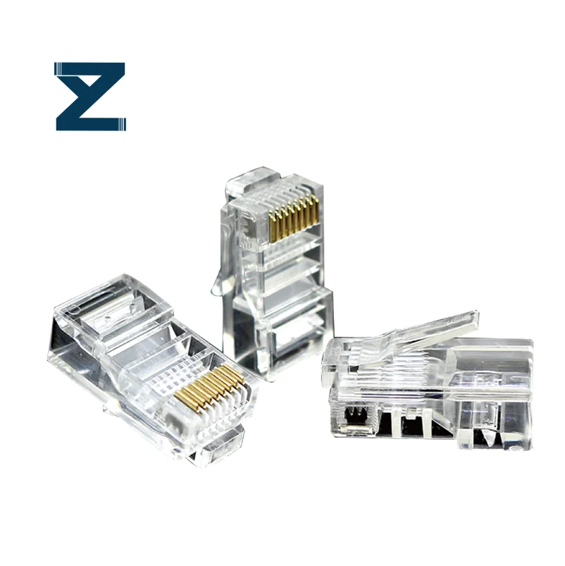 100Pieces/Bag Plug Conector Rj 45 Cat5 Pass Through Rj45