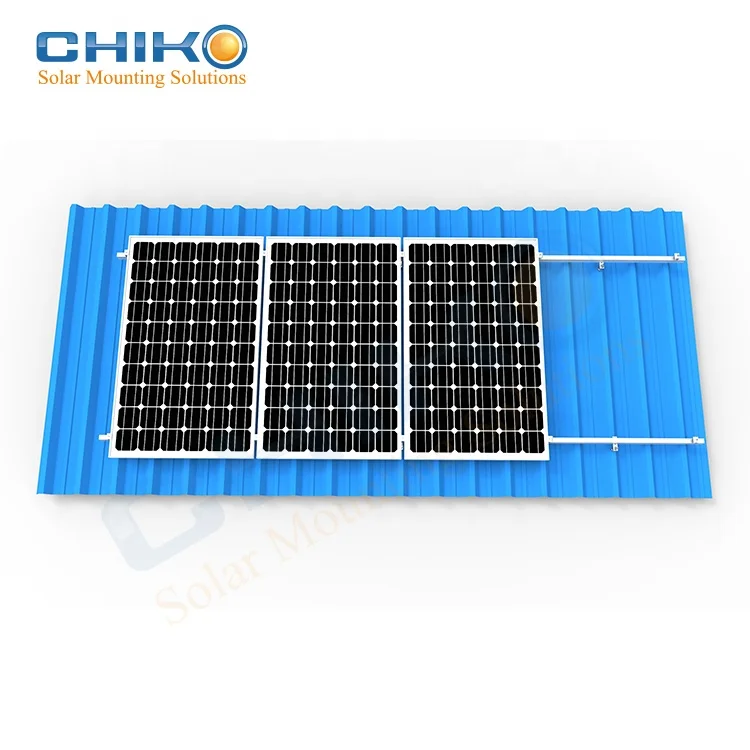  High strengthen solar racking for trapezoidal tin rooftop vs mounting solution hanger