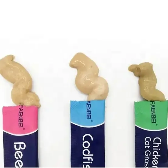 OEM&ODM Free Sample Wholesale 15g Health And Nutrition Wet Cat Food Pouch For Cat Pet Treats Snacks Food Wholesale