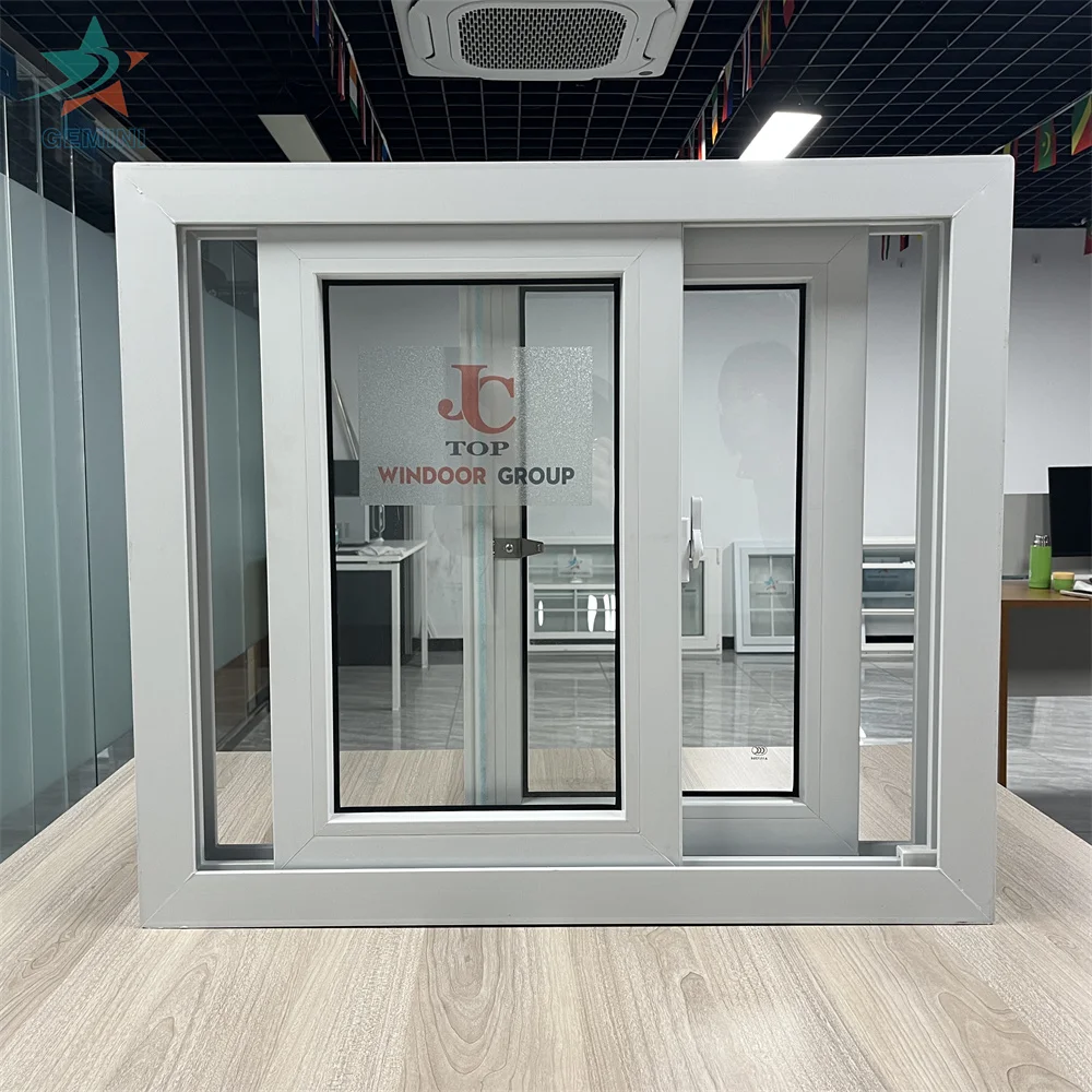 PVC sliding window design UPVC double glazed sliding windows