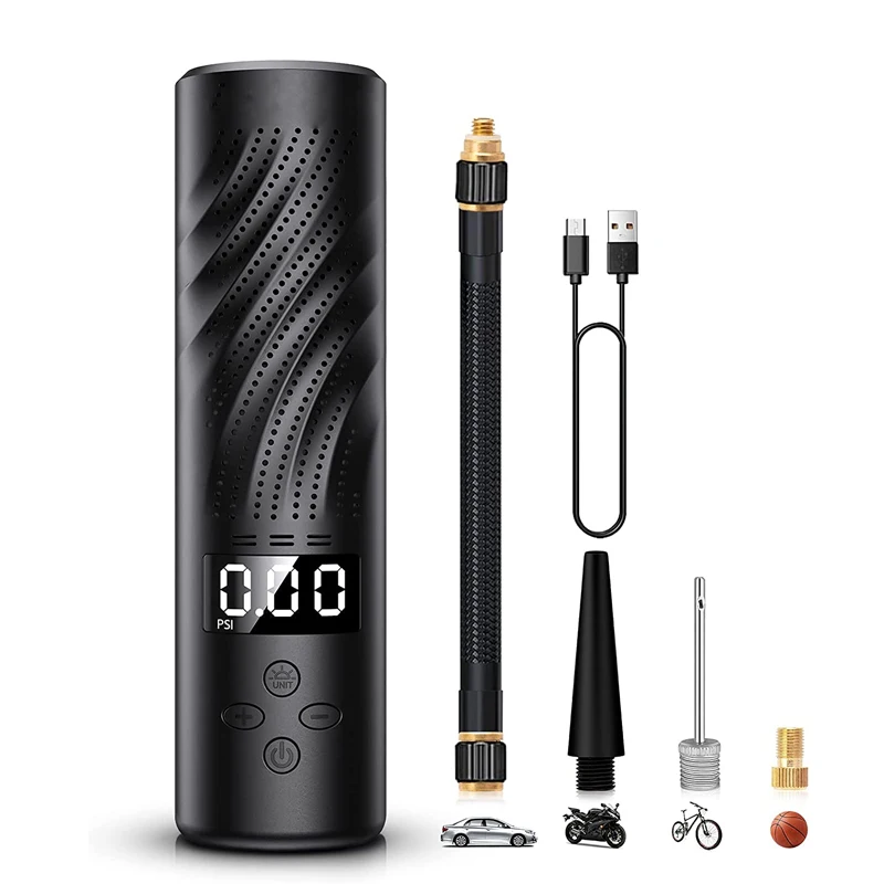 mini smart tire  digital electric car tyre pump portable  machine sealant and  air inflator 100-150PSI