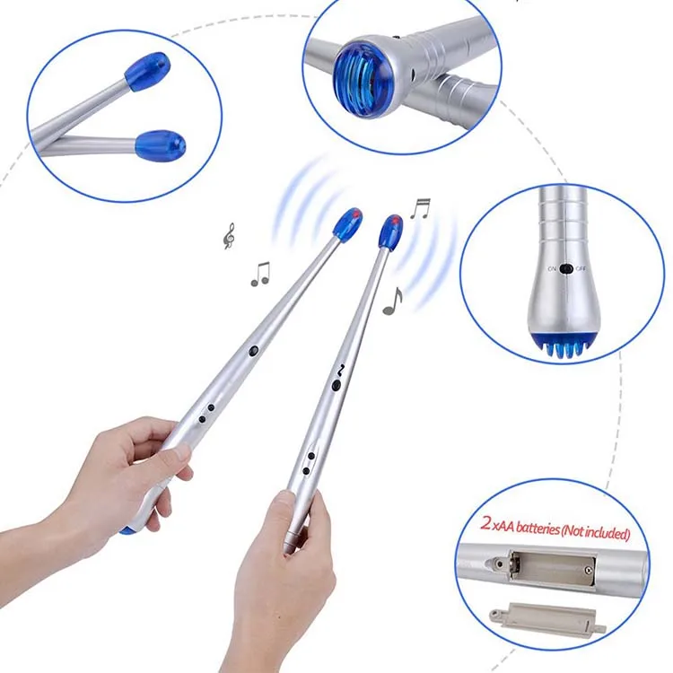 
Hot selling plastic toy musical instrument air drum stick digital jazz music drumsticks children best gift for early educational 