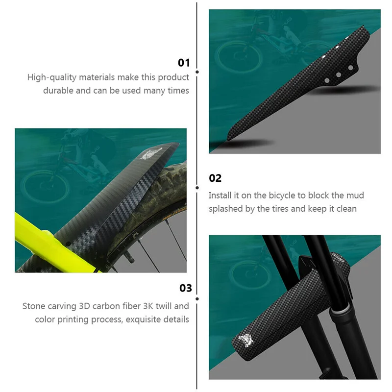 
General road mountain bike splash-proof mudguard with printing 