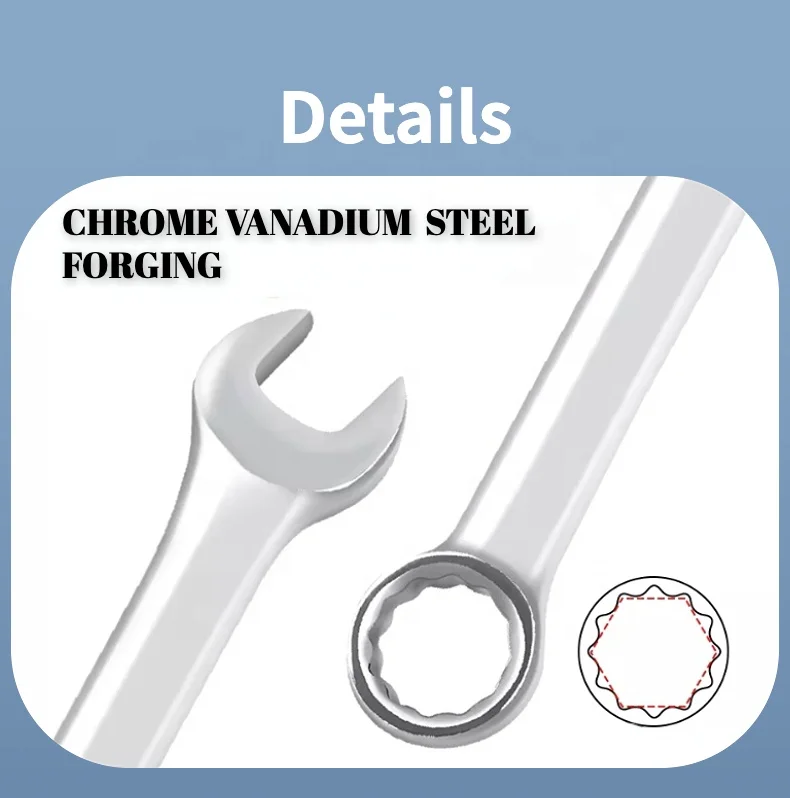 Hot Sale Combination Wrench Set Open-Ring End Spanner with Low Price