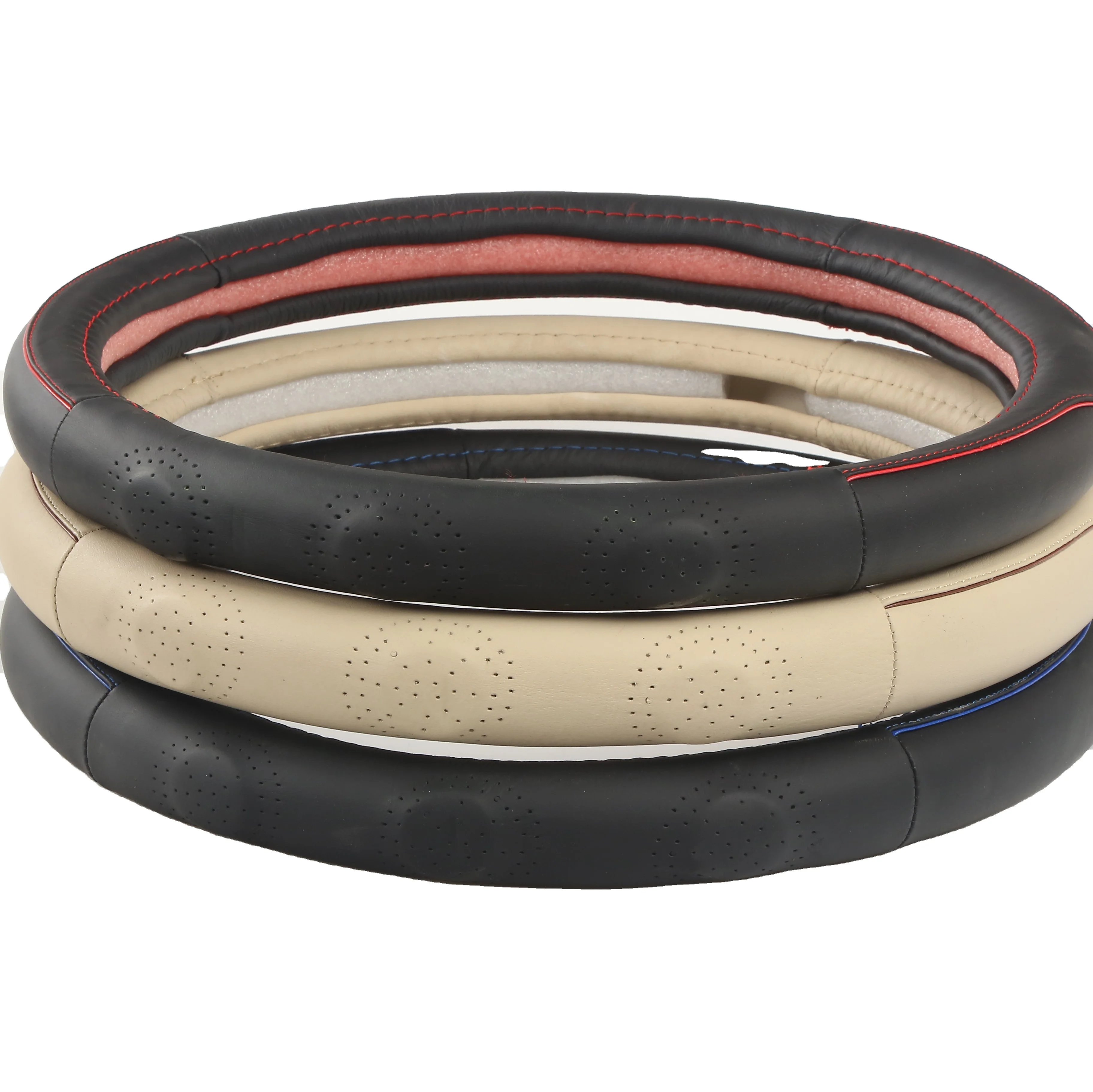 
New popular Leather Steering Wheel cover used for inner decoration of the car 