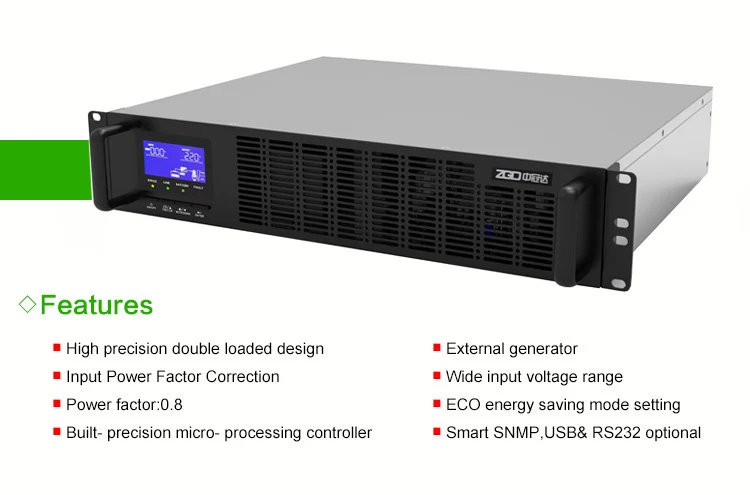 UPS manufacturer 3000va 2400w high frequency 127v 110v rack mount ups built in battery