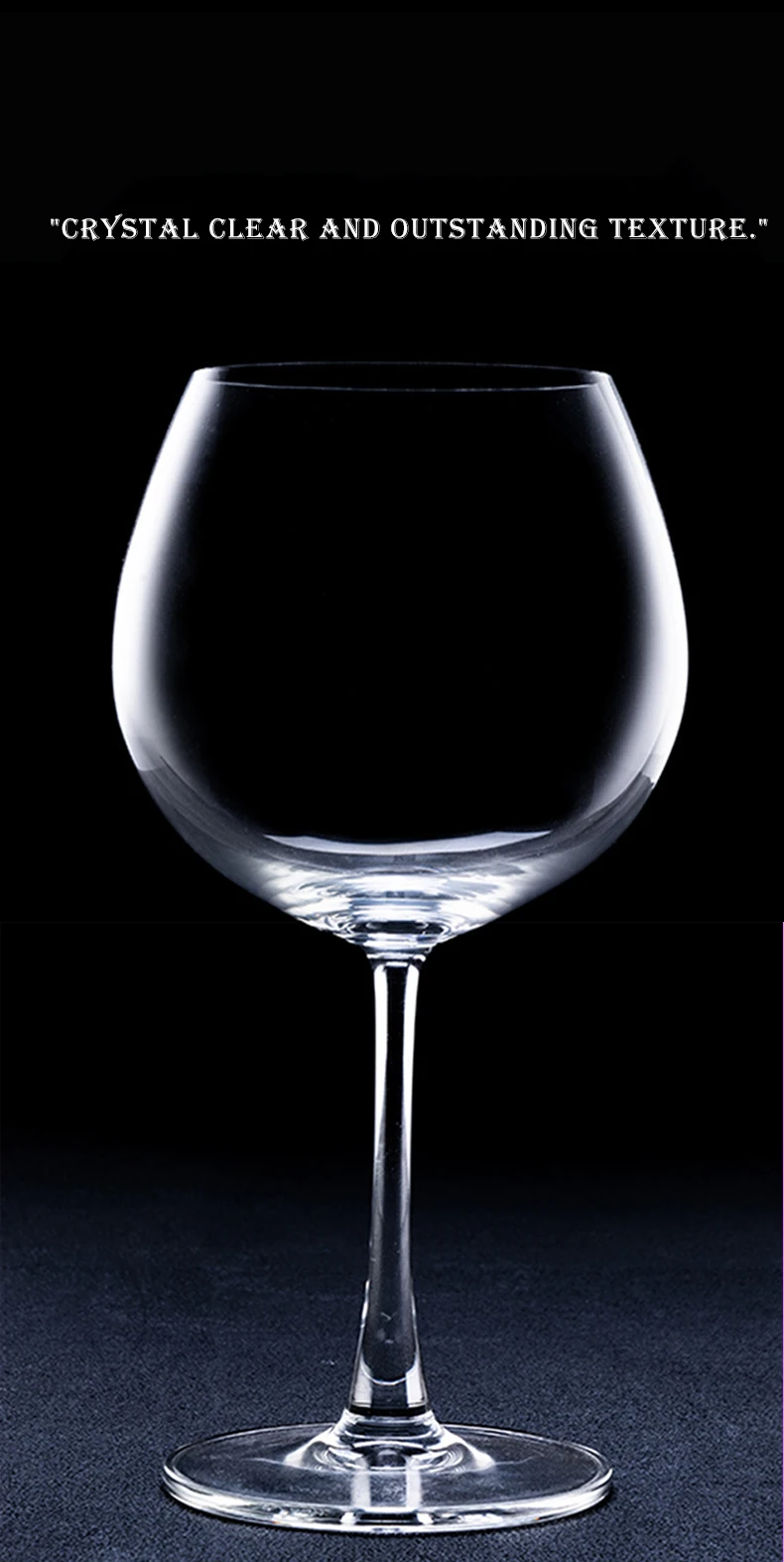 HOT wholesale 16-30oz Burgundy crystal wine glass And Aand Cut Wine Glass And long Stem Glasses Crystal Red Wine Glass