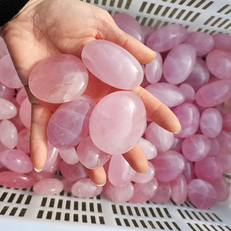 High Quality Natural Rose Quartz Crystal Tumble for sales Rose Quartz Tumbled Stone
